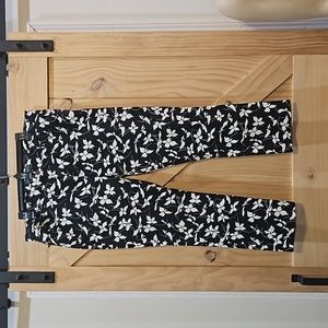 Ralph Lauren Petite | Black & White Floral Print Jeans | 14P